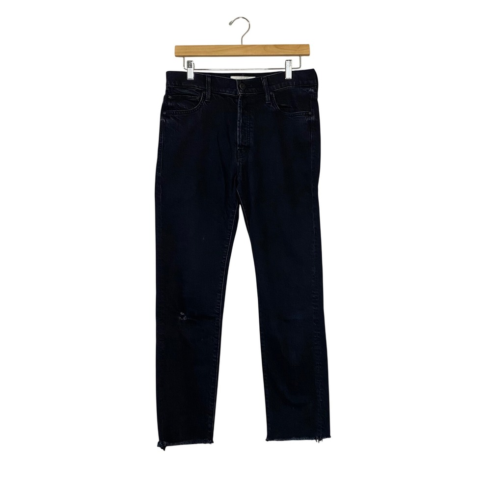 Mother Superior The Scrapper Cuff Ankle Fray Jeans Whos Sorry Now Black 28